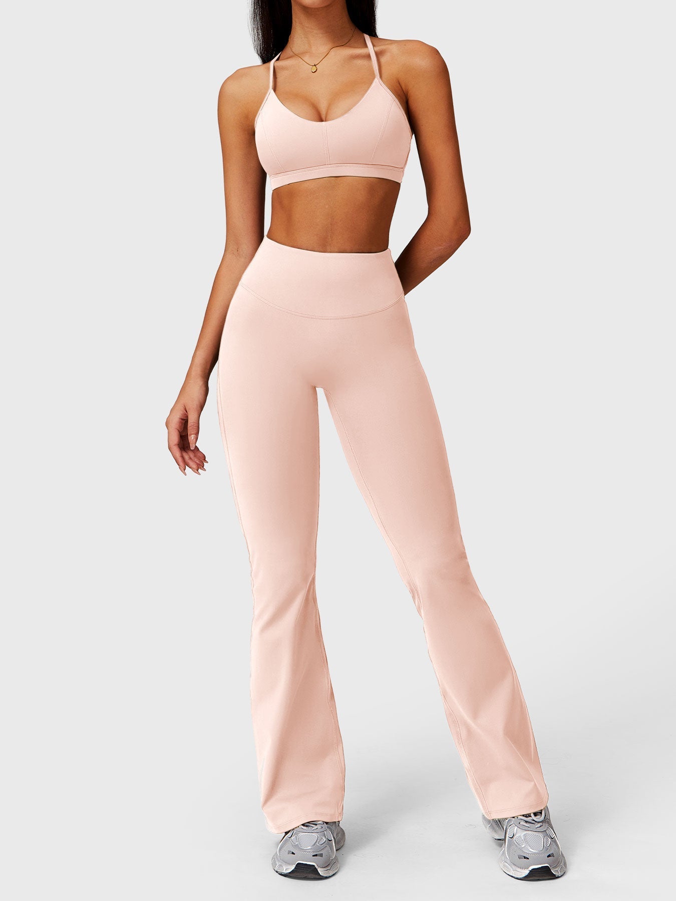 Calça Flare Com Bolso Franzido Modern Giseli - FITNESS