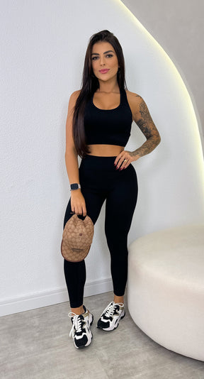 Conjunto Moda Fitness Ana - Preto