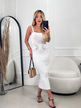 Vestido Midi Tricot Modal Canelado com Alças Estrela